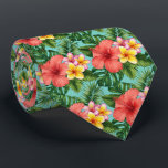 Tropical Floral Paradise Pattern Stropdas<br><div class="desc">A vibrant tropical floral paradise pattern featuring bold hibiscus and lush greenery. This lively botanical design captures the energy of tropical gardens and warm summer landscapes.</div>