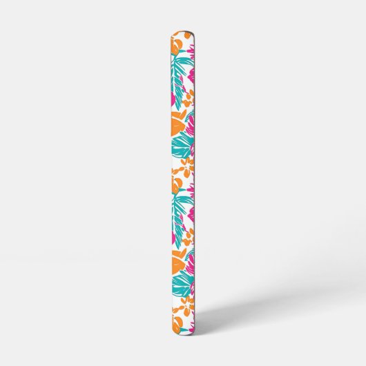 Tropical Floral Pattern Phone Case (Name) Samsung Galaxy Hoesje (Linkerkant)