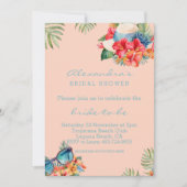 Tropical Floral Pink Beach Vrijgezellenfeest Kaart (Voorkant)