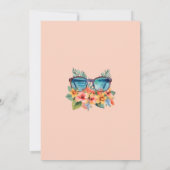 Tropical Floral Pink Beach Vrijgezellenfeest Kaart (Achterkant)