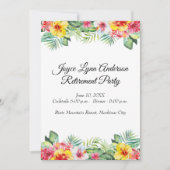 Tropical Floral Retirement Party-programma Kaart (Voorkant)