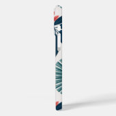 Tropical Floral Retro Leaves Phone Case (Achterkant / Links)