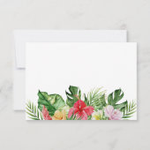Tropical floral  RSVP kaartje (Achterkant)