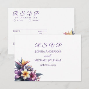 Tropical Floral-RSVP-Wedding- Briefkaart