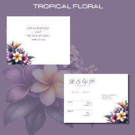 Tropical Floral-RSVP-Wedding- Briefkaart