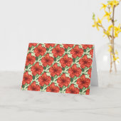 Tropical floral seamless pattern red flowers kaart (Gele Bloem)