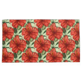 Tropical floral seamless pattern red flowers kussensloop (Voorkant-Rechts)