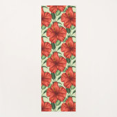 Tropical floral seamless pattern red flowers yogamat (Voorkant)