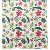 Tropical Floral Shower Curtain Douchegordijn (Voorkant)
