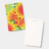 Tropical Floral Style Badge (Voor- en achterkant)
