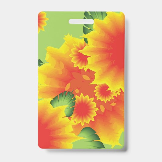 Tropical Floral Style Badge (Voorzijde)