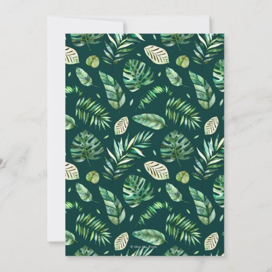 Tropical Floral Terrarium Huwelijksuitnodiging Kaart (Achterkant)