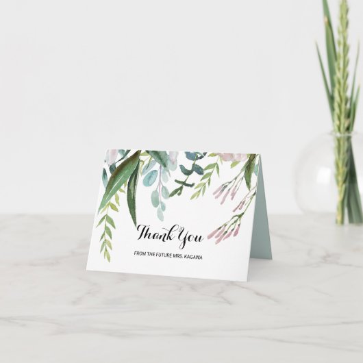 Tropical Floral Vrijgezellenfeest bedankje Bedankkaart (Voorkant)