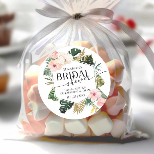 Tropical Floral Vrijgezellenfeest dank u Sticker