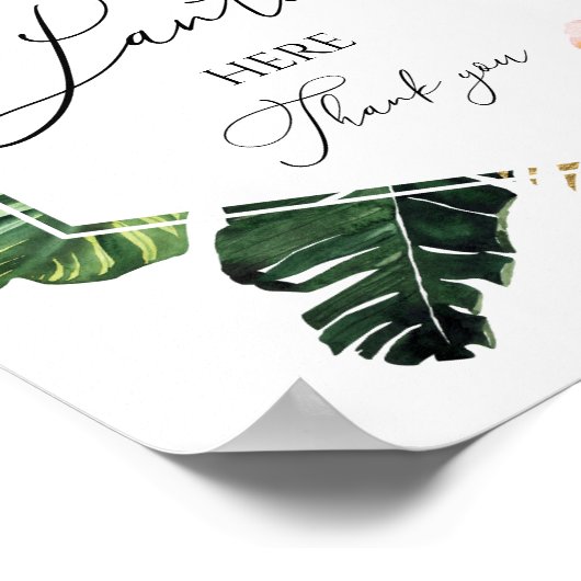 Tropical Floral Vrijgezellenfeest Het Panty Game b Poster (Hoek)