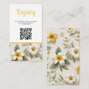 Tropical Floral Vrijgezellenfeest Registry QR Informatiekaartje
