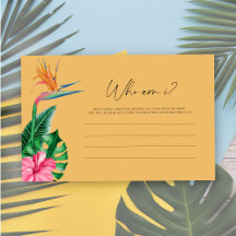 Tropical floral - Wie ben ik vrijgezellenfeest spe