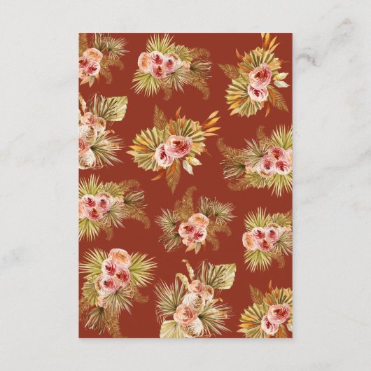 Tropical Floral  Wil ze liever? Spel Informatiekaartje (Achterkant)