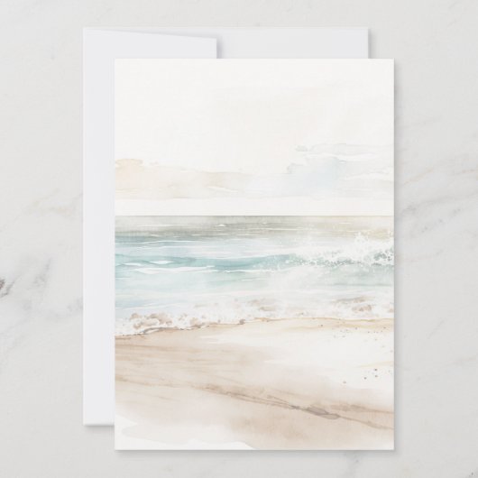 Tropical Florals Protea Beach bruiloft uitnodiging (Achterkant)