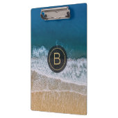 Tropical Florida Beach Turquoise Zee Golden Monogr Klembord (Links)
