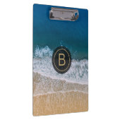 Tropical Florida Beach Turquoise Zee Golden Monogr Klembord (Rechts)
