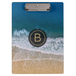 Tropical Florida Beach Turquoise Zee Golden Monogr Klembord