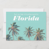Tropical Florida Beach Wedding Photo Save the Date (Voorkant)