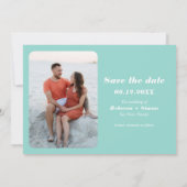Tropical Florida Beach Wedding Photo Save the Date (Achterkant)