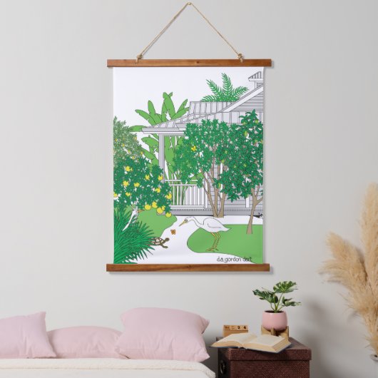 Tropical Florida House Hangend Wandkleed (Slaapkamer)