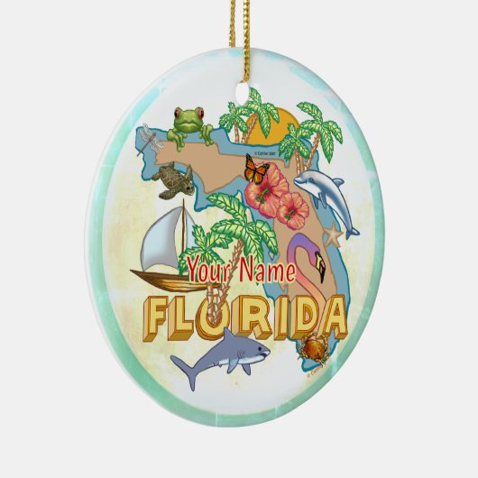Tropical Florida Keramisch Ornament (Rechts)