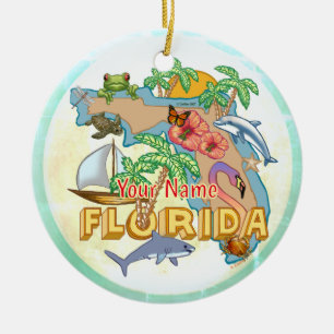 Tropical Florida Keramisch Ornament
