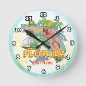 Tropical Florida Ronde Klok (Voorkant)