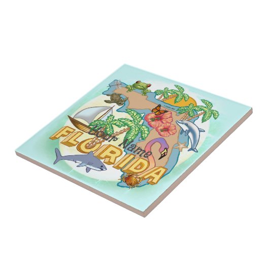 Tropical Florida Tegeltje (Zijkant)