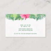 Tropical Flower 6e Afspraak Gepersonaliseerd Klantenkaartje (Achterkant)