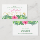 Tropical Flower 6e Afspraak Gepersonaliseerd Klantenkaartje (Voorkant / Achterkant)