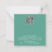 Tropical Flower Logo Ketting Oorbellen Display Notitiekaartje (Achterkant)