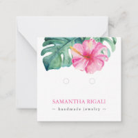 Tropical Flower Logo Ketting Oorbellen Display