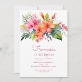 Tropical Flower Pensioen Partij Kaart (Voorkant)