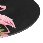 Tropical Flowers And Flamingos Snijplank (Hoek)