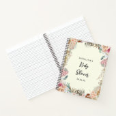 Tropical Flowers Baby shower Geschenklijst Notitie Notitieboek (Binnen)