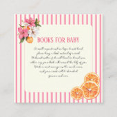 Tropical Flowers Citrus Baby Book Request Card Informatiekaartje (Voorkant)