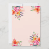 Tropical Flowers Cocktails Lights Vrijgezellenfees Kaart (Achterkant)