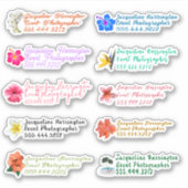 Tropical Flowers Custom-Cut Vinyl Sticker (Voorkant)