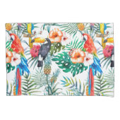 Tropical Flowers en Toucan Pillow Hoesje Kussensloop (Voorkant)