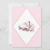 Tropical Flowers & Flamingo Aangepast Baby shower Kaart (Achterkant)