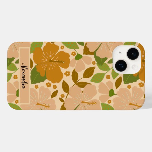 Tropical Flowers gepersonaliseerde Hoesje-Mate iPh Case-Mate iPhone Case (Achterkant (horizontaal))