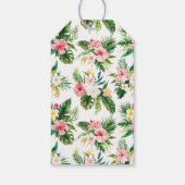 Tropical Flowers Greenery Vrijgezellenfeest Dank u Cadeaulabel (Achterkant)