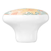 Tropical Flowers Keramische Knop (Zijkant)
