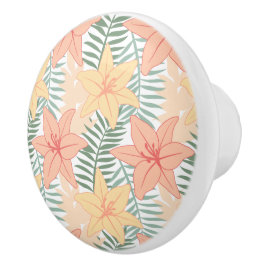 Tropical Flowers Keramische Knop