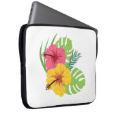 Tropical Flowers Laptop Hoesje Sleeve (Voorkant Rechts)